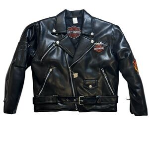 Harley-Davidson Kid’s Black Faux Leather Jacket Size 12-14 (M)